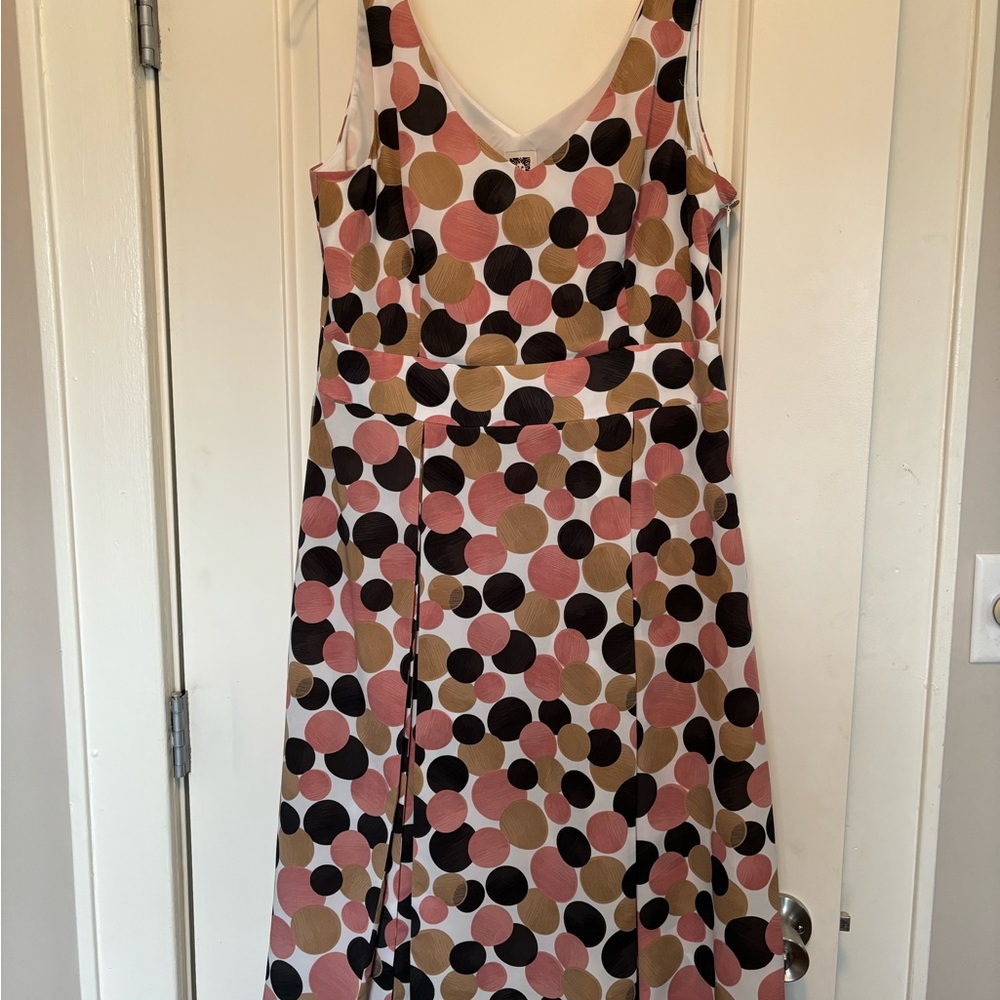 Anne Klein polka dot dress (Pleated Fit & Flare Midi). New without tags.